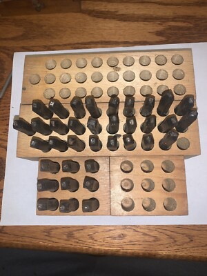 Young Bros. Letter Stamps A-Z 1/8'' Size Plus Number Stamps 0-8 1/8  Size