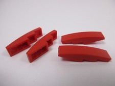 LEGO x4 Red Slope Curved 61678 11153 Set 8077 7985 70812 75913 8157 8155 8185