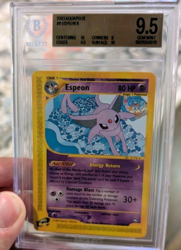 Espeon 2003 Pokemon Aquapolis #11 Normal Non Holo BGS 9.5 POP 2 good subs