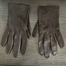 Vintage Black Leather Women  s Gloves