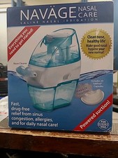 New Navage Saline Nasal Irrigation Powered Suction Relief from Sinus Congestion
