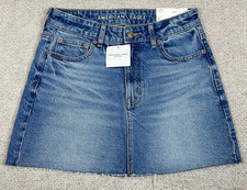 NWT American Eagle Skirt Women's 4 Perfect Mini High Rise Stretch Denim Blue