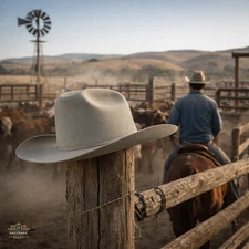 Vintage Bradford The Westerner 7X Quality Cowboy Hat 6 3/4 Taupe Ranch Patina
