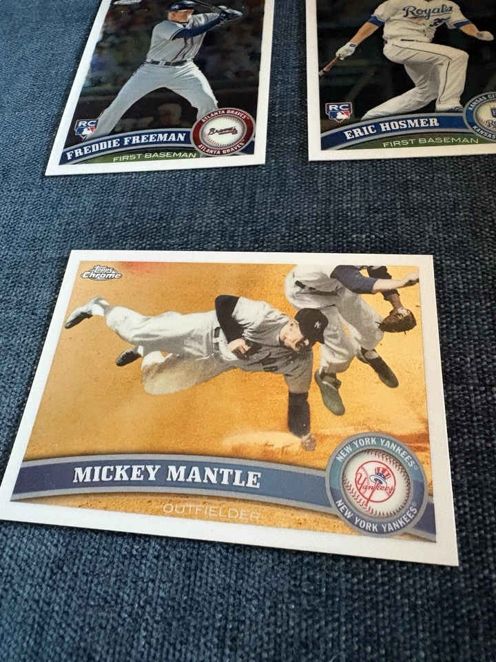 Juego completo de béisbol Freddie Freeman RC 2011 Topps cromado 1-220 + 11 autos de radiocontrol Foto 4 de 4
