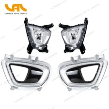 Front Bumper Fog Lights Fog Lamp Cover Kit Fit For Kia Sorento 2016 2017 2018