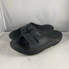 OOFOS OOahh Slide Black Lightweight Recovery Sandals Men’s 6 Women’s 8