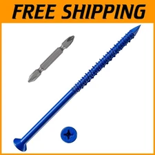 Carbon Steel 1/4" x5" Concrete Anchor Blue Flat Head (100)