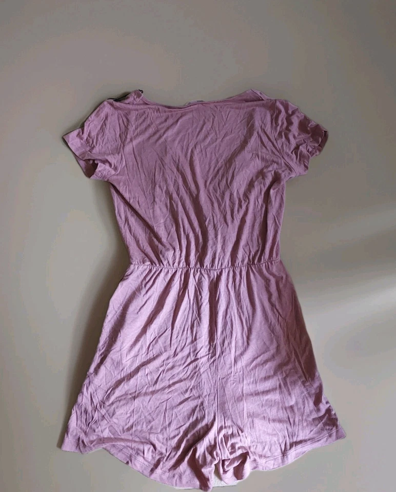 Neu m.Etikett H&M Kurz Overall Jumpsuit Sommer Strand Einteiler Beige Gr.S - Bild 2 von 4