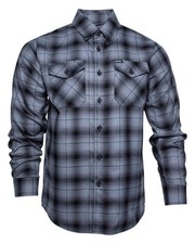 Dixxon Flannel Scratch Gray Black Plaid D-Tech Mens Size XLT