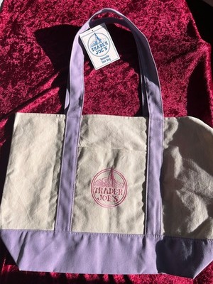 Trader Joe s canvas tote bag (large) - Lavendar Spring 2026