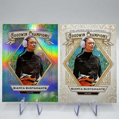 2025 Goodwin Champions Bianca Bustamante #21 - Neon Green Rainbow - 2 Card Lot