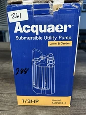 Acquaer 1/3 HP Automatic Submersible Water Sump Pump 115V Model AUP033-6