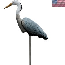 Great Blue Heron Decoy - Realistic, Long-lasting with Metal Stake Included