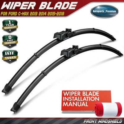 2Pcs Front 28'' & 26'' Windshield Wiper Blades for Ford C-Max 2013-2018 TL2 Arm