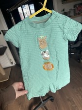 Nutmeg Mint Green Baby Romper 0-3 Safari Animals. Excellent Condition