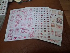 3X STICKERS FOR SCRAPBOOKING/JOURNALS 25x14 CM ST614 ROMANTIC