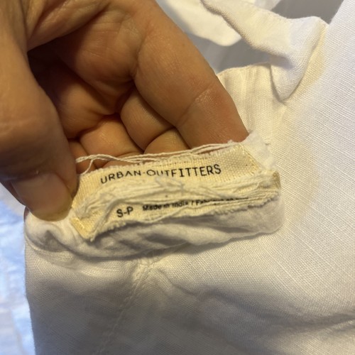 Urban Outfitters Button-Down Strappy Back Linen Dress White Size Small $59 - Picture 4 of 10