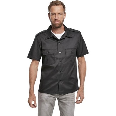 BRANDIT INDIVIDUAL WEAR Men's US Rugged Black Short Sleeve Shirt (4101-11002)
