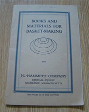 Vintage 1930s Basket Weaving Catalog JL Hammett Co basketry books supplies