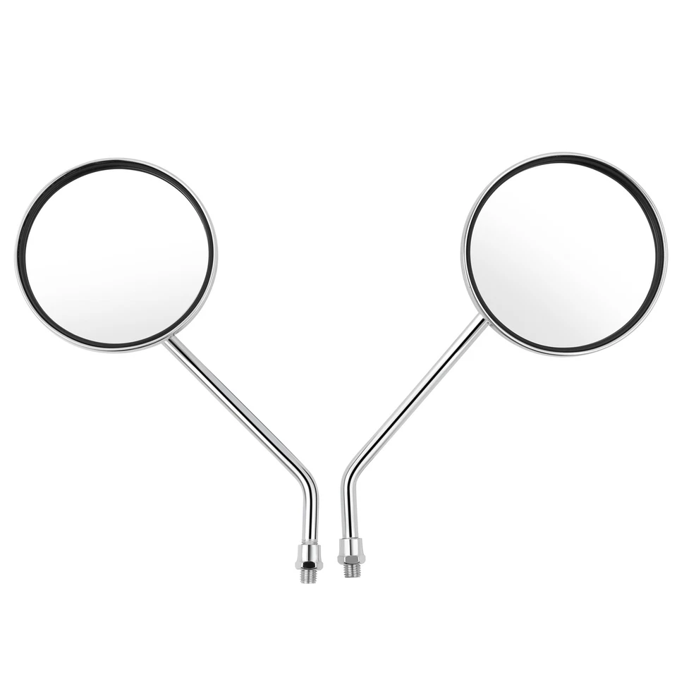 Espelhos retrovisores laterais redondos cromados para motocicleta Yamaha Vino 125cc 50cc scooter - Imagem 4 de 4