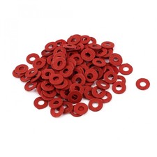 100Pcs 3 x 7 x 0.8mm Fiber Motherboard Insulating Washers Red