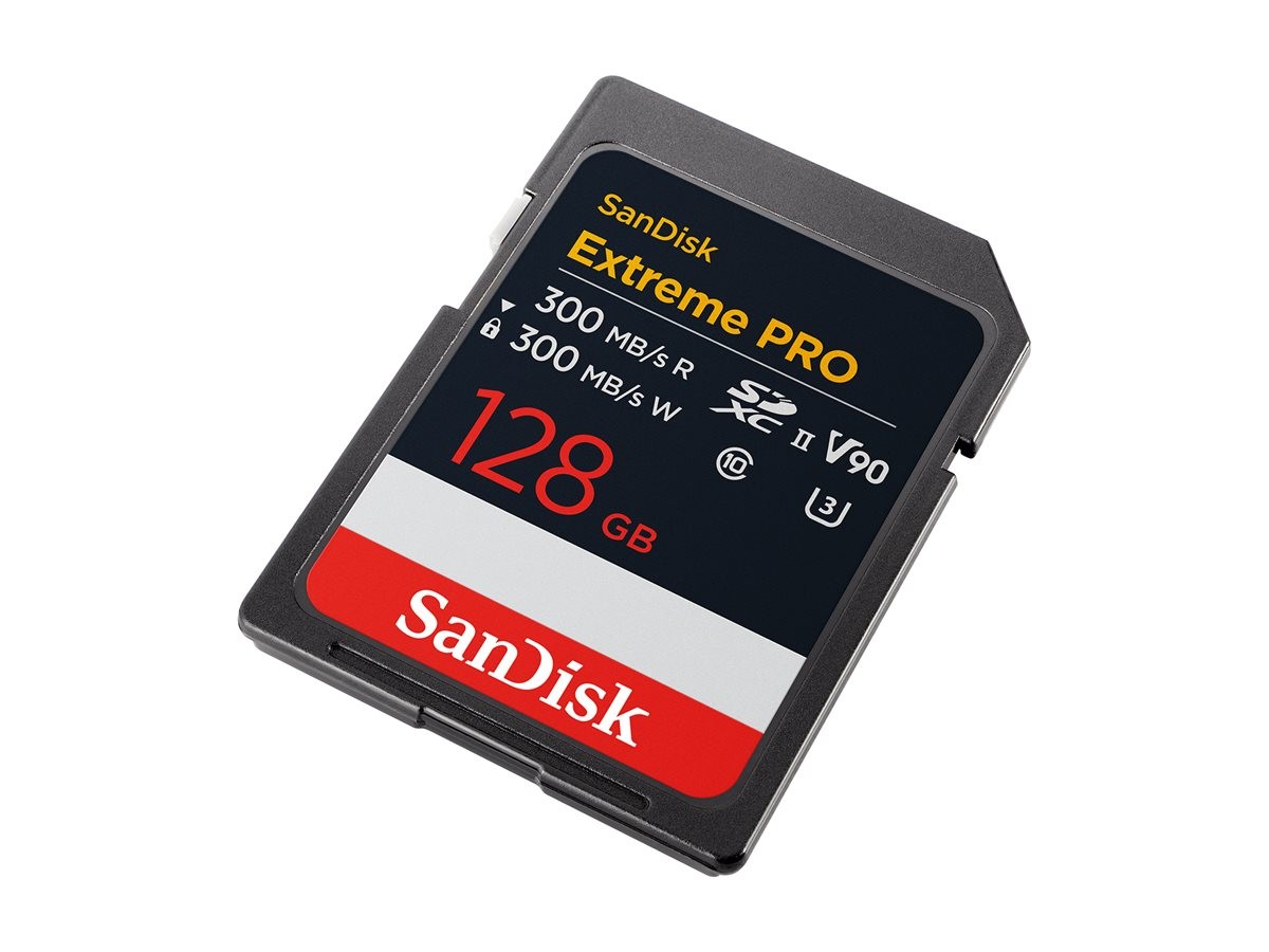 SanDisk Extreme Pro V90 SDXC UHS-II 300MBs Extended Capacity SDSDXDM-128G-GN4IN