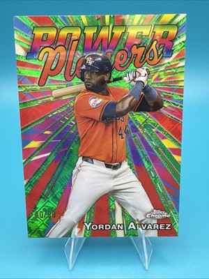 2025 Topps Chrome - Power Players Yordan Alvarez #PP-10 Green Refractor /99