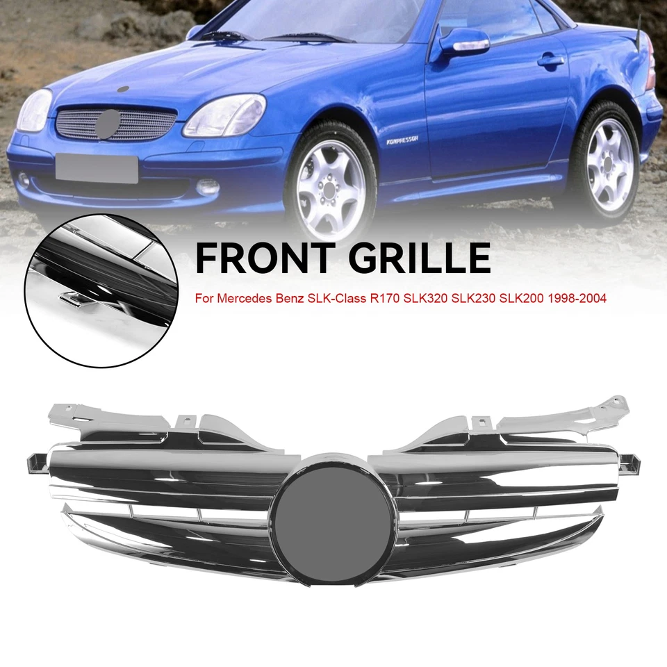 Front Bumper Grill Grille Fit Mercedes Benz SLK-Class R170 SLK200 SLK230 SLK320 - Image 4 of 4