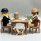 Playmobil Victorian Gentleman Playing Poker Cards Bar Scene Beer Vintage RARE