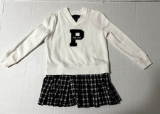 Polo Ralph Lauren Kids Letterman Fleece Sweatshirt Dress Girls Size 4