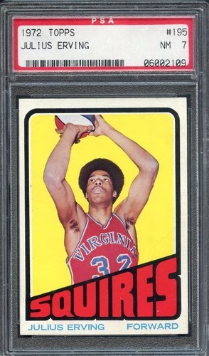 1972 Topps #195 Julius Erving RC PSA 7 HOF Virginia Squires 2109