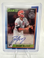 Grant McCray 2025 Topps Series 2 1990 Topps RC Red On-Card Auto 5/5 BOOKEND