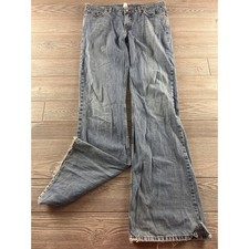 Lucky Brand Vintage Flare Jeans Womens 12/31 Blue Denim Wide Leg Made in USA 555