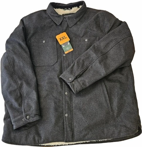 GH Bass Men's Sherpa Fleece Lined Wool Blend Winter Jacket Coat Grey XXL / 2XL - product listing photo