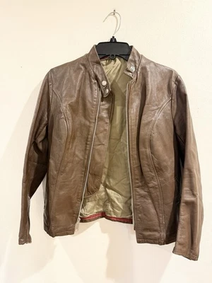 Chaqueta de cuero Schott Café Racer para mujer talla 6 XS vintage - Imagen 1 de 4