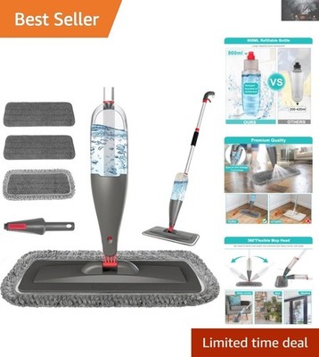 Large-Capacity 800ml Spray Mop - Ideal for Hardwood, Tile & Laminate Floors