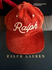 NWT Polo Ralph Lauren The Ralph Logo Corduroy Ball Cap Spring Red