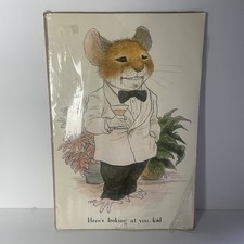 Wallace Tripp " Here Looking At You Kid" Tuxedo Mouse Art Print Large Poster