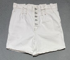 Free People Womens Size 6 Cindy Utility Paper Bag Waist Button Fly Shorts