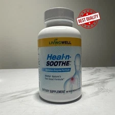 LIVING WELL HEAL N SOOTHE DIETARY SUPPLEMENT 90 VEGETARIAN CAPSULES Exp 05/26
