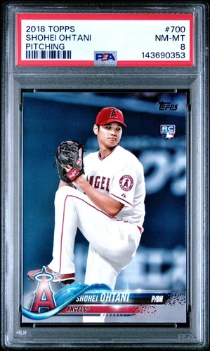 2018 Topps #700 Shohei Ohtani Pitching PSA 8