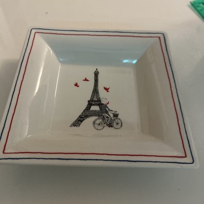 Gien Ca C est Paris Square Trinket Dish/Candy Dish