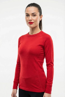 DEVOLD Active Merino Wool Thermo Base Layer Thermo Activewear Top Rot Gr.M
