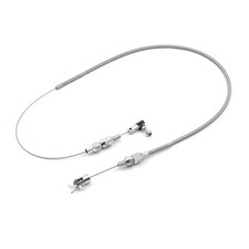 Braided Stainless Steel Throttle Cable, Polished, 36 Inch
