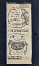 2 1953 Newspaper Movie Ads Gentleman Prefer Blondes Marilyn Monroe Ride Vequero 