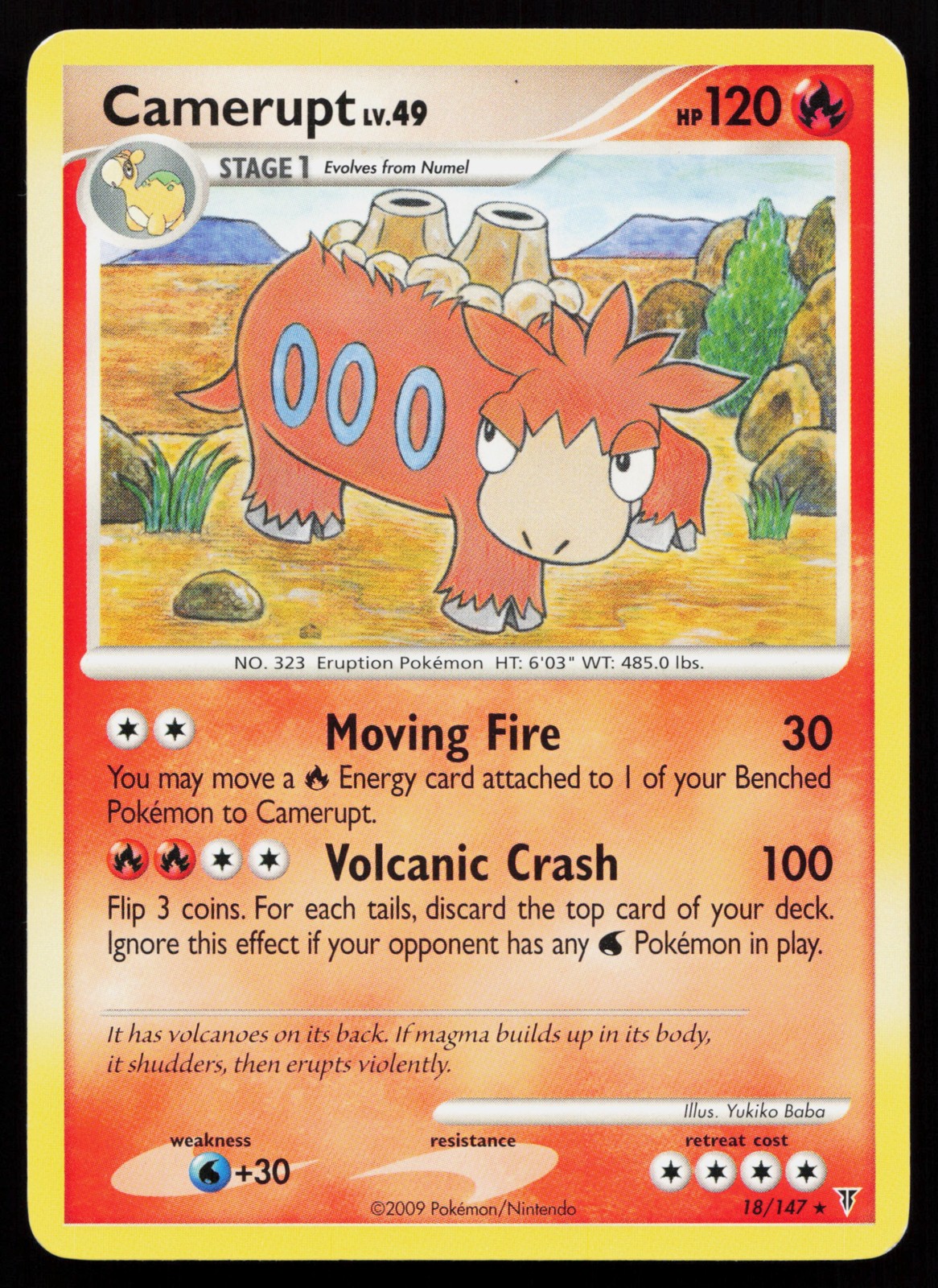 Camerupt 18 Rare Supreme Victors Pokémon Card
