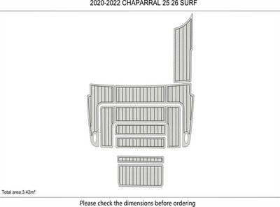 2020-2022 Chaparral 25 26 SURF DuraEVA Boat flooring