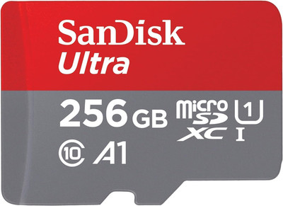 SANDISK 256GB Ultra Microsdxc UHS-I Memory Card with Adapter - up to 150Mb/S, C1