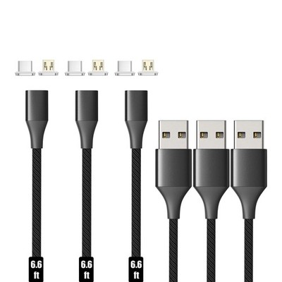 NetDot Gen10 2in1 Nylon Braided Magnetic Charging Cable Fast Charging and Dat...