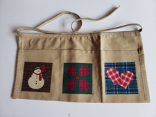 Christmas Apron - New - Snowman  Mittens -